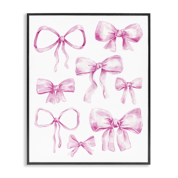Stupell Industries Glam Coquette Bow Collection Black Framed Giclee Art, 11 x 14, by Bethany Sandoval