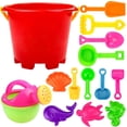 thumbnail image 2 of Juego de juguetes de playa HUOGUO, 14 piezas, para niños, juegos de arena y diversión acuática, 2 of 2