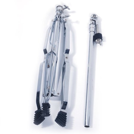 Kmowoo Glarry Straight Cymbal Stand Drum Hardware Percussion Mount Holder Gear Set Silver
