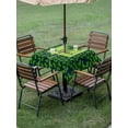 thumbnail image 5 of Square Outdoor Tablecloth with Umbrella Hole Happy St. Patrick's Day Outside Table Cloth Waterproof Patio Table Cover Spring Lucky Grass Watercolor Zipper Tablecloths for Picnic Camping 60x60 Inch, 5 of 8