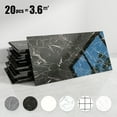 thumbnail image 7 of 20pcs Peel and Stick Marble Wall Panels 23.6" x 11.8" Brick Wallpaper, Black, 7 of 7