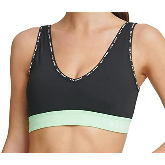 DKNY Womens Sport Scoop-back Medium-impact Sports Bra
