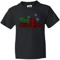 thumbnail image 3 of Inktastic Merry Christmas Buffalo Plaid Cross with Snowflakes Youth T-Shirt, 3 of 5