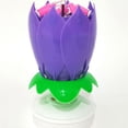 thumbnail image 2 of Candle Cake - Velas electrónicas giratorias de loto - Morado de doble capa Likrtyny Para estrenar, 2 of 7