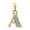 Yellow, variant on 14k Two Tone Solid Prong set Gold Polished .01ct Diamond Letter Name Personalized Monogram Initial K Charm Pendant Neckl