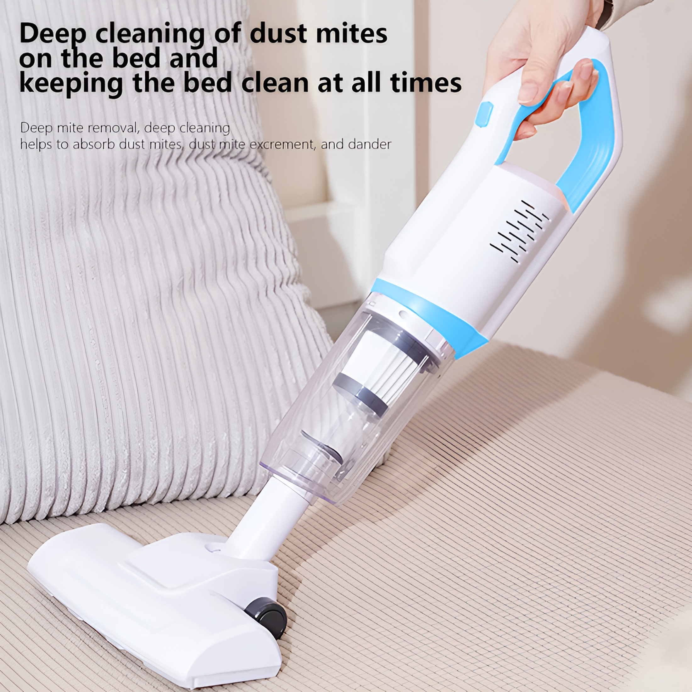 CURYMAY 2026 New Household Stick Vacuum Cordless,Handheld Vacuum Portable Rechargeable with 30Min Runtime & 8.5Kpa Suction,120W Power Vacuum Cleaner for Home Carpet Hardwood,1Pc,Blue,42.1"X8.3"X2.9"