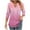 Hot Pink, variant on Womens 3/4 Sleeve Tops Dressy Casual Floral Printed Fall V Neck Outfit Graphic T-Shirts Trendy 2025 Basic Ruched Pleated Fall Tunic Blouse for Leggings Green#01 L