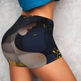 thumbnail image 4 of Balery Elegant Lady With Hat Pantalones cortos de entrenamiento estampados para mujer, sin costuras, ajustados, para gimnasio, yoga, correr, deportes, ejercicio activo, fitness.-Large, 4 of 8