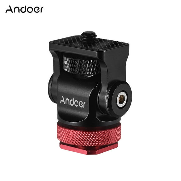 Andoer 180 ° Rotatif Mini Rotule Rotule Adaptateur De Montage De La Chaussure De Flash Chaud Vis Avec Clé pour Appareil Photo Numérique Appareil Photo Numérique Moniteur