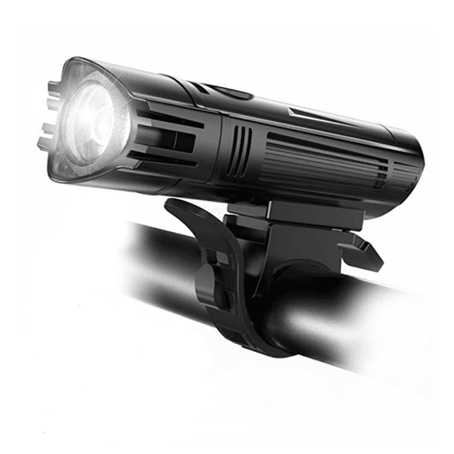 USB-Rechargeable Bicycle Headlight with 2000mAh Battery - High-Intensity ABS Front Lamp for Mountain Biking, 4 Lighting Modes (6.5H Full Brightness, 12H Fast Flash), 183g Lightweight Design with