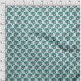 thumbnail image 3 of oneOone Cotton Cambric Fabric Fish Block Print Sewing Fabric BTY 56 Inch Wide, 3 of 4