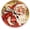 Vintage Santa Claus-christmas Gold, variant on Vintage Santa Claus Silent Non Ticking Wall Clock 12 Inch, Battery Operated, Christmas Star Round Wood Wall Clocks, Decorative for Living Room, Kitchen, Bedroom, Bathroom, Dining Room, Gifts