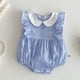 thumbnail image 1 of Body Floral con sombrero para niñas, ropa de verano para bebés, cuello Peter Pan, vestido de una pieza para niñas, traje de hermana, 1 of 6