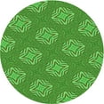 thumbnail image 1 of Ahgly Company Machine Washable Indoor Round Transitional Neon Green Area Rugs, 8' Round, 1 of 7