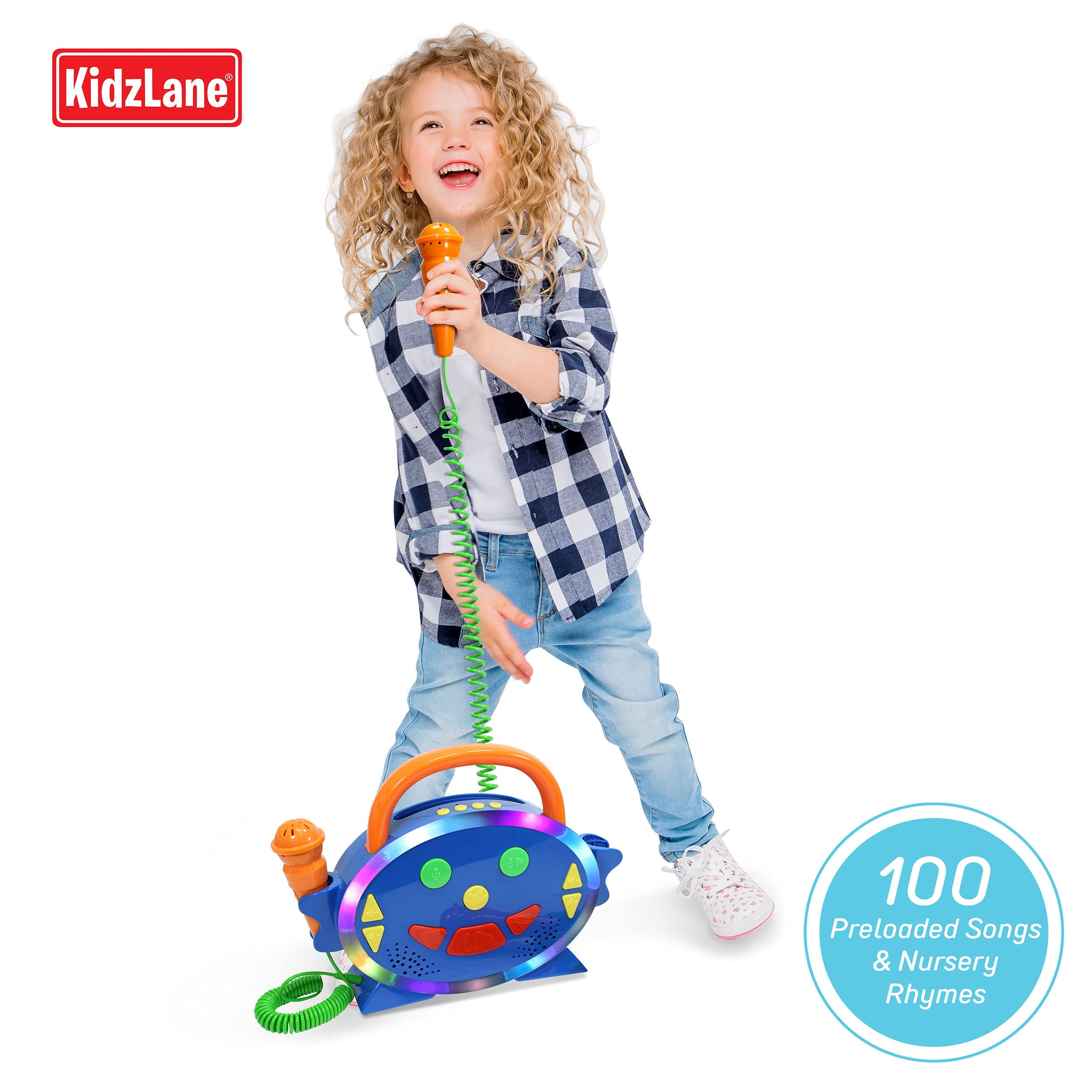 Buy Kidzlane SingAlong Bluetooth Karaoke Machine for Kids with 2 Microphones, Voice Changer and