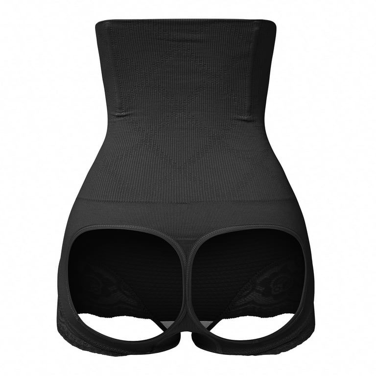 Women's Butt Lifter Shaper Seamless High Waisted Tummy Control Panty  Lingerie, Black, S 