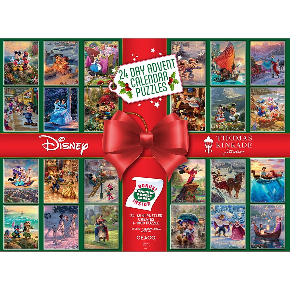 Ceaco Thomas Kinkade-Disney 1000-Piece 24-Day Advent Calendar