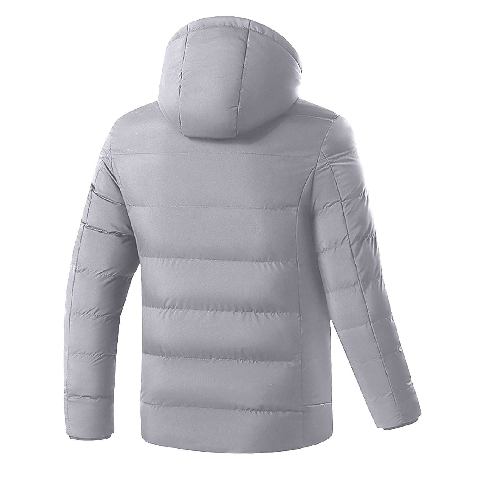 ZRGHAOYLQ Heated Jackets Men Women Waterproof Outdoor Hiking Outerwear 15 Heating Area Electric Heated Jacket Skiing Thermal Hooded Heated Clothing Solid Color Full Zip Winter Coats with Hood