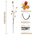 thumbnail image 3 of Realistic Fall Leaves Flexible 42'' Stems Artificial Branches, Fall Decorations for Halloween Thanksgiving Boho Decor Home Vase Filler Table Centerpieces, Lifelike Easy Care Artificial Branches, 3 of 9