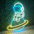 thumbnail image 2 of Luces de neón LED, personajes iluminados, decoración de bar, publicidad en la pared de fondo rojo de Internet, 2 of 3