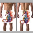 thumbnail image 3 of luoweisi Men's Beach Shorts Quick Dry Swim Trunks with Mesh Lining Seahorse XL, 3 of 5