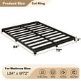 thumbnail image 7 of Bedofmine 3 inch Low California King Bed Frames, Heavy Duty Metal Platform with Rounded Corner Legs, No Box Spring Needed, Easy Assembly, Noise Free, Black, 7 of 7