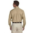thumbnail image 2 of The Harriton Mens Easy Blend Long Sleeve Twill Shirt Shirt with Stain-Release - STONE - XS, 2 of 2