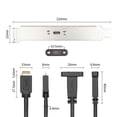 thumbnail image 6 of Type E PCI-E to Type C Cable USB-C Gen 2 Internal Panel Cable Mount Motherboard Header Extension Adapter with Profile Bracket, 6 of 10
