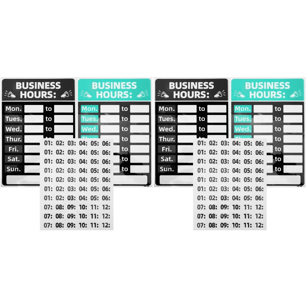 2 Sets Business Hours Sign Opening Hour Sign Changeable Store Hours 2-sets-business-hours-sign-opening-hour-sign-changeable-store-hours