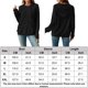 thumbnail image 2 of Sudadera Sudadera con capucha básica para mujer Pit Strip Bolsillo canguro Estilo casual Ajuste holgado Traje diario Ygjytge Negro T S para Mujer, 2 of 7