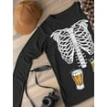 thumbnail image 4 of Skeleton Ribcage Six-Pack Beer Halloween Costume T-Shirt for Men – Funny and Easy Halloween Outfit, Soft Cotton, 4 of 6