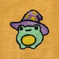 thumbnail image 2 of Dalix Sorcerer Frog Embroidered Cotton Relaxed Short Sleeve Tee T Shirt Womens in Mustard M Medium, 2 of 5