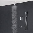 thumbnail image 2 of Kibi Cube Pressure Balanced Ceiling Mounted 3-Function Shower System with Rough In Valve, 2 of 3