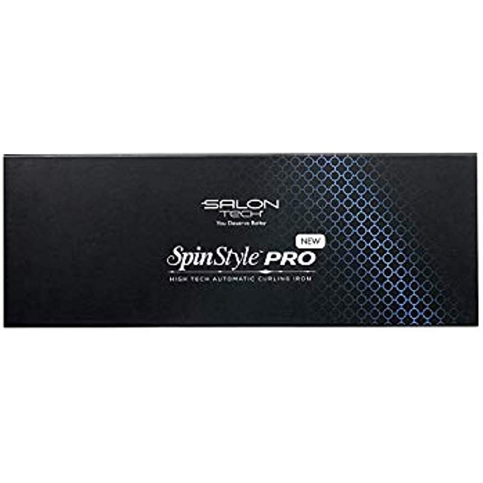 SalonTech Spinstyle PRO Automatic Rotating Curling Iron 1.25 inch - Ceramic Ionic Bi-Directional Spinning Barrel Heats Up to 450F in 60 Seconds - Style Ringlets, Beach Waves, Loose Curls In Hair