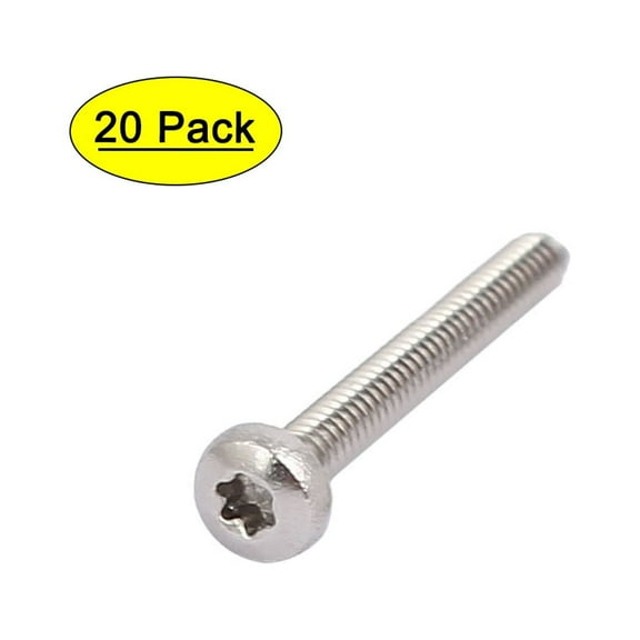 Unique Bargains M2 x 16mm 304 Stainless Steel Torx Pan Head Screws Bolts Fasteners 20pcs