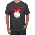 thumbnail image 1 of Wild Bobby, Cute Baseball Mom Ribbon Gift, Mother's Day, Men Graphic T-Shirt, Charcoal, 2XL, 1 of 3