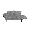 thumbnail image 2 of Forest Futon Couch, Nature Eco Pattern with Winter Woodland Deciduous Trees, Daybed with Metal Frame Upholstered Sofa for Living Dorm, Loveseat, Dimgray White, by Ambesonne, 2 of 4