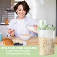 thumbnail image 2 of Sharemee - Portable Rice Container, 3KG Food Grain Cereal Flour Storage Containers, Plastic Airtight Cat Food Dispenser, 2 PCS, 2 of 8