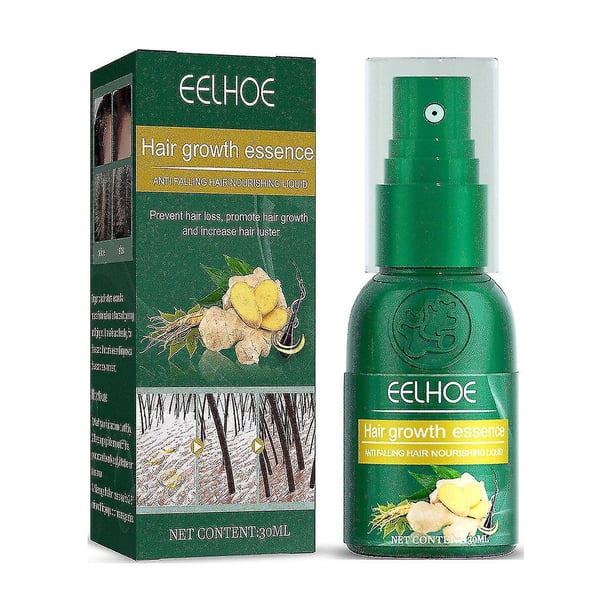 Esencia para el crecimiento del cabello de jengibre, aceite esencial de jengibre que puede prevenir la caída del cabello, tratamiento para adelgazar el cabello para hombres y mujer