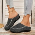 thumbnail image 2 of Wovix Women Men Slip On Moccasin Slippers Indoor Outdoor Warm Fuzzy Comfy House Shoes Fluffy Wide Loafer Slippers Daily Grey 39, 2 of 6