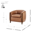 thumbnail image 2 of NPD Furniture Ruth Faux Leather Accent Arm Chair in Vintage Cider, 2 of 12