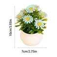 thumbnail image 3 of Artificial Flower Flowers With Pot 7 Heads Fake Plastic Flower Arrangement For Home Office Wedding Table Decor, 3 of 6