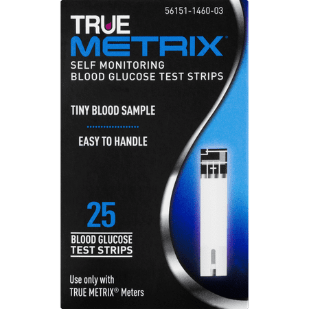 True Metrix Self Monitoring Blood Glucose Test Strips - 25 ct