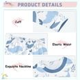 thumbnail image 4 of Dailycode Cotton Pajama Set Snug Fit Long Sleeve Top and Pants for 18M-8Y Different Whales and Leaf, 4 of 7