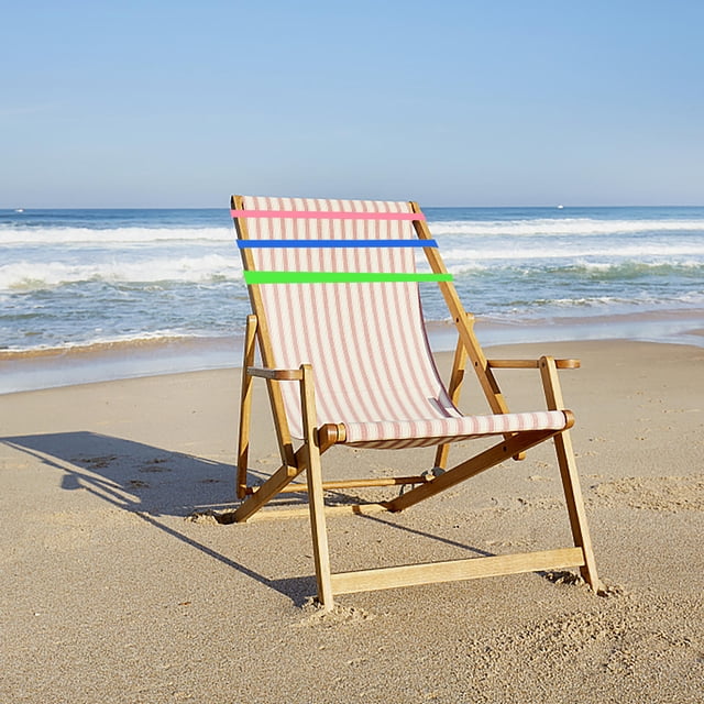 CRAFTHROU 5Pcs Elastic Beach Chair Towel Bands Adjustable Strap for Secure Beach Chair Fixing in Assorted Colors