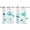 Aqua, variant on Sage Green Flowers Kitchen Curtains 63 Inch Length, Watercolor Retro White Floral Leaves Grommet Top Bedroom Living Room Curtains, Light Filtering Cafe Curtain Drapes 2 Panels Set 104''x63''