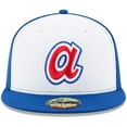 thumbnail image 2 of New Era White/Royal Atlanta Braves Cooperstown Collection 59FIFTY Fitted Hat, 2 of 5