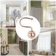 thumbnail image 2 of 12 Pcs Shower Curtain Hooks Metal Shower Curtain Rings Decorative Shower Curtain Hangers Rustproof Shower Hooks Elegant Curtain Hook Hanger Bath Curtain Hanger for Bathroom Home, 2 of 9