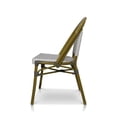 thumbnail image 3 of Source Furniture Paris Resin Wicker Patio Dining Side Chair in Gray & White, 3 of 6