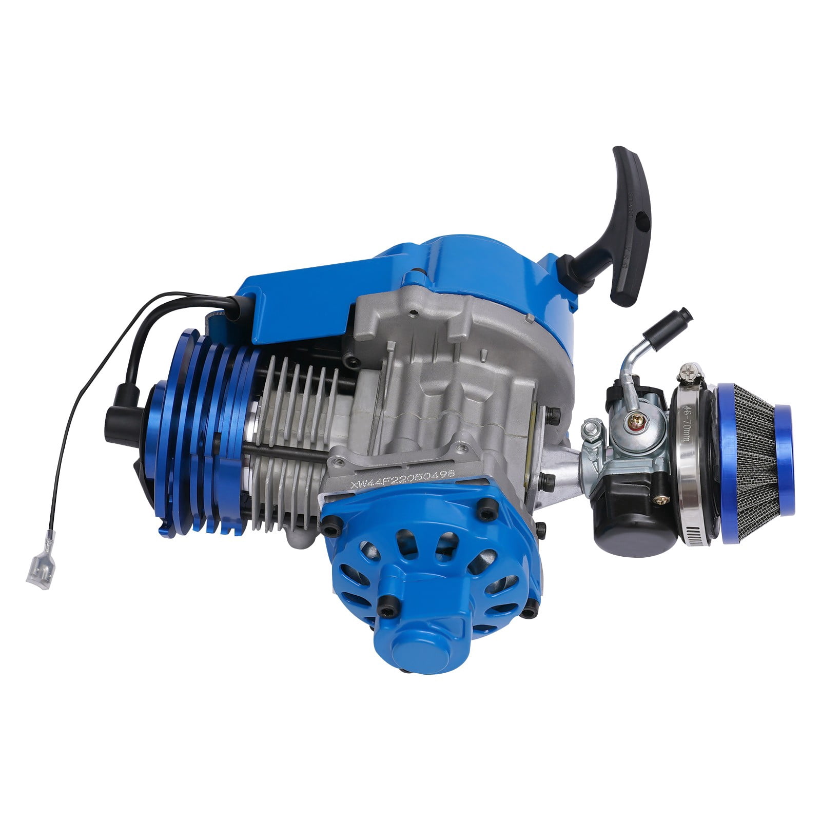 2 Stroke Blue Air Cooled High-performance Engine Motor for 49cc/50cc Pocket Bike Mini Dirt Bike Mini ATV